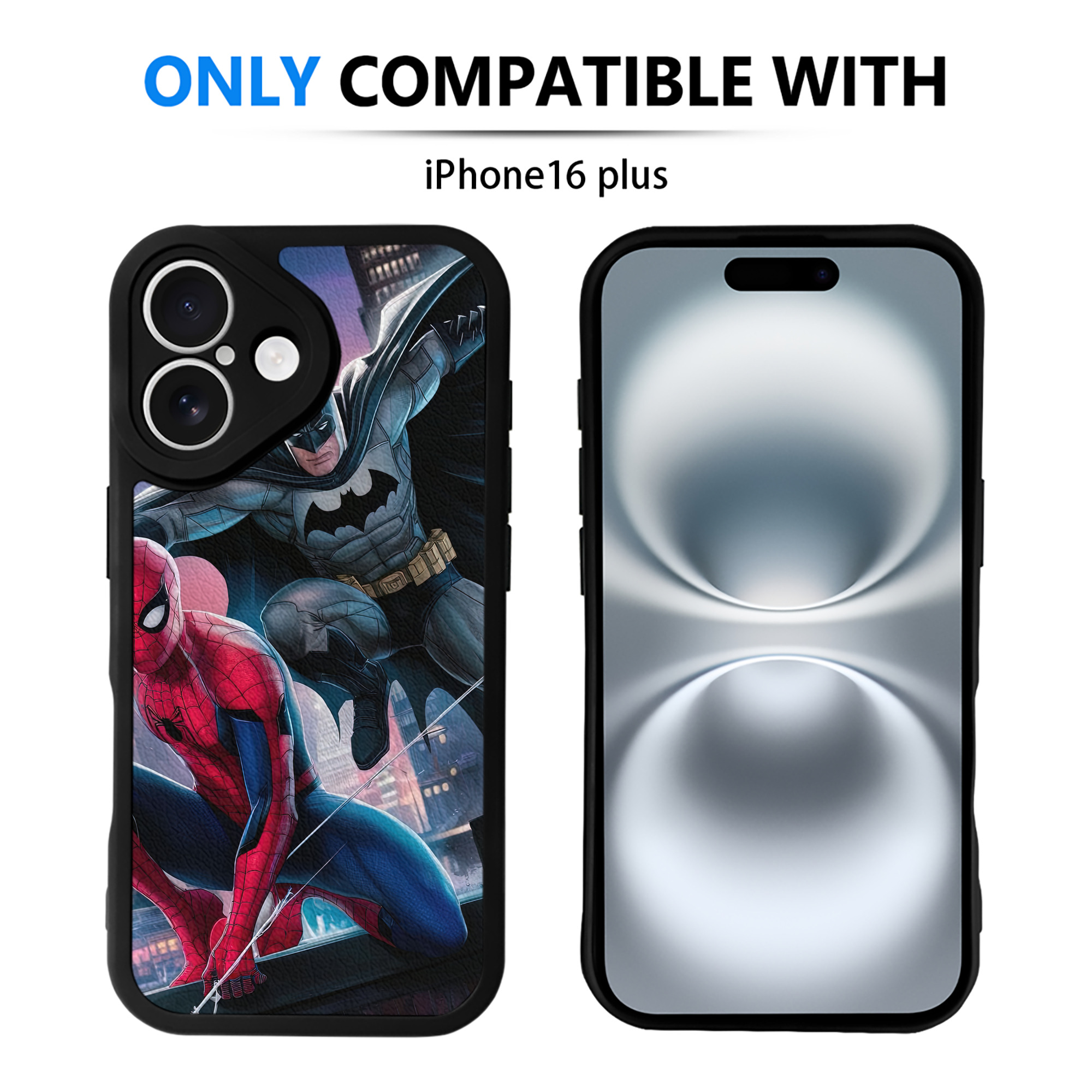 （画像用） Spider Man スパイダーマン 【iPhone 16シリーズ対応】シリコンスマホケース（レザー調） 材質：シリコン